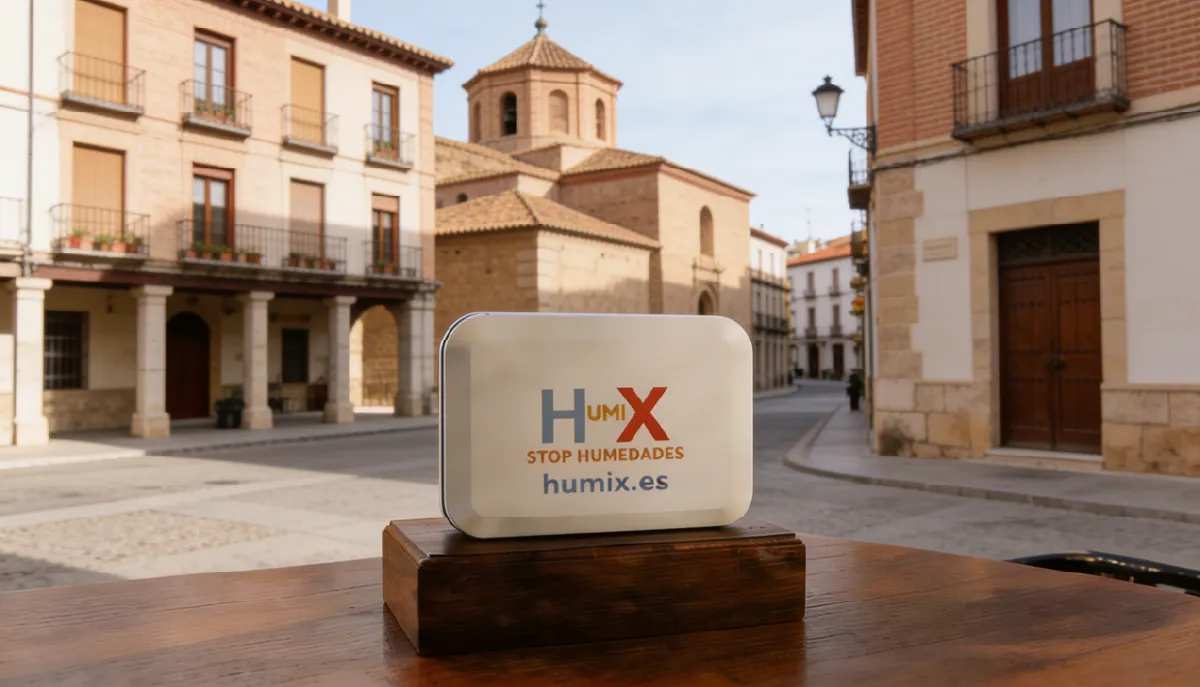 Sistema HUMIX instalado en la pared de una vivienda en La Rioja